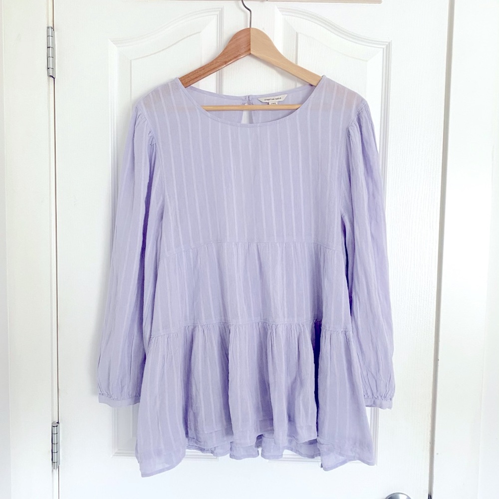 American Eagle Babydoll Tiered Blouse